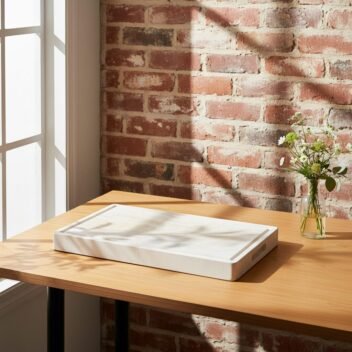 2-inch thick mango wood cutting board with solid wood construction