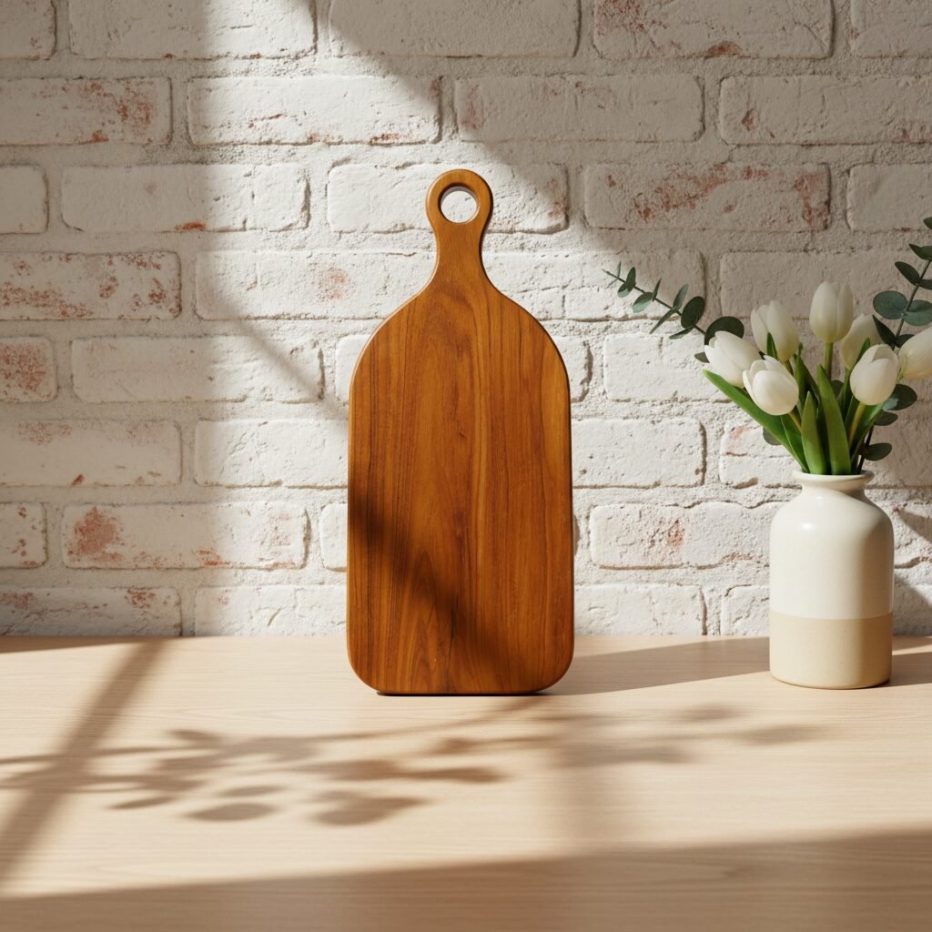 Mini Wooden Cutting Board with Handle 20x7x1 inch– Small Rustic Chopping Board