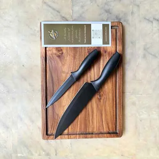 High-quality teak board for food prep and carving