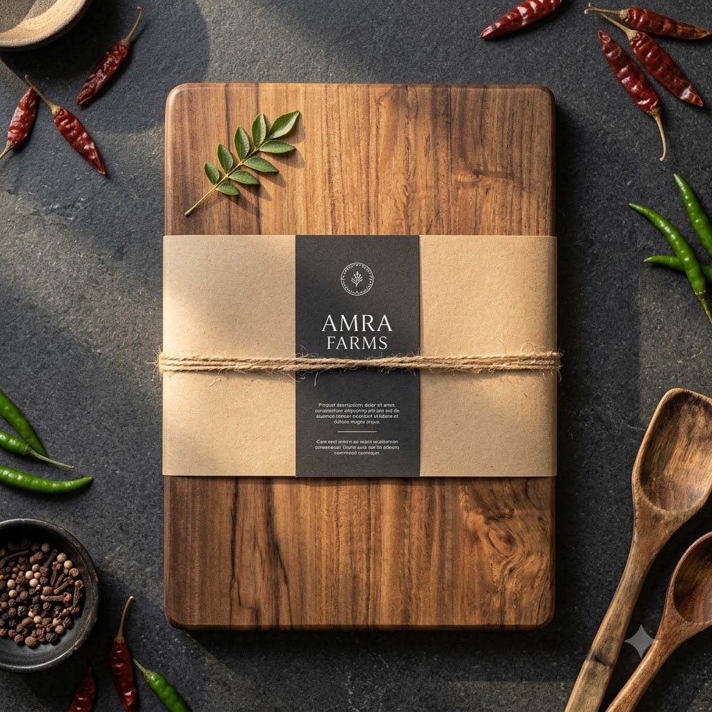 Medium Single Block Teak Wood Minimalist Chopping Board 10x16x1 Inch – Wooden Cutting Board