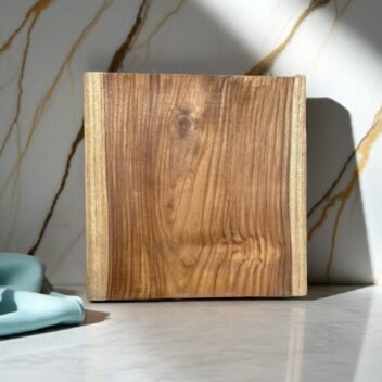 Single Block Square chopping board Teak wood