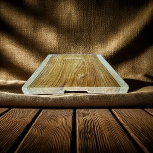 Single Block Square chopping board Teak wood - Image 2