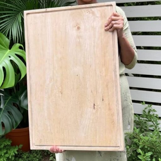 Tamarind Wood Extra Large Single Block Chopping Board - Image 2