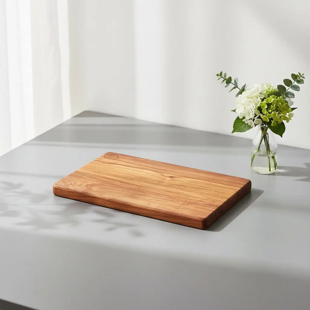 Medium Teak Wood Cutting Board by Amra Farms, Premium Wooden Chopping & Cutting Board, Durable and Odor-Free for Vegetables, Fruits, and Kitchen Prep