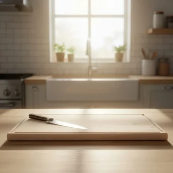 Extra-Large Tamarind Wood Chopping Board by Amra Farms, Heavy-Duty Single-Block Wooden Cutting & Butcher Board for Meat, Vegetables, and Kitchen Use