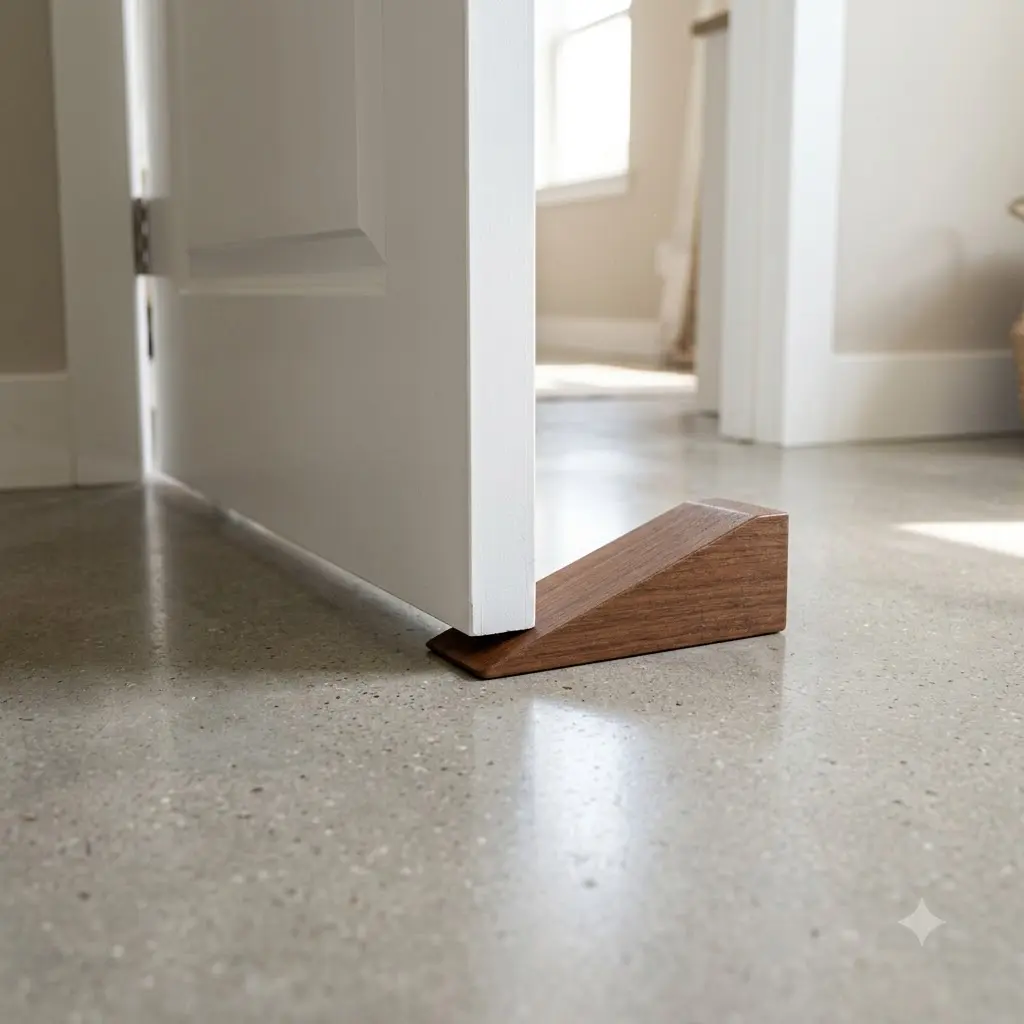 Wooden door stopper – Handcrafted Teak Wood Wedge Door Stopper Set of 5