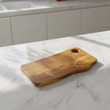 Live Edge Serving Tray with Hanging Hole 14x8x1 inch – Wooden Serving Board - Image 6