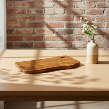 Live Edge Serving Tray with Hanging Hole 14x8x1 inch – Wooden Serving Board - Image 8