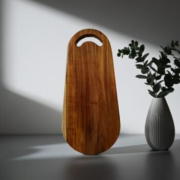 Oval Teak wood Cheese board 9x20x1 inches - Image 7