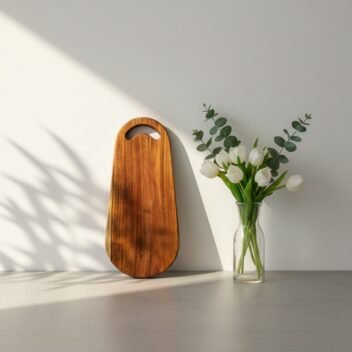 Oval Teak wood Cheese board 9x20x1 inches - Image 5