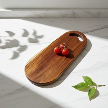 Oval Teak wood chopping board 9x20x1 inches