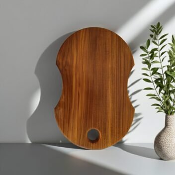 Custom Teak Wood Oval Cutting Board 15×10×1 Inch – Wooden Chopping Board - Image 2