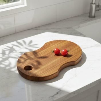 Custom Teak Wood Oval Cutting Board 15×10×1 Inch – Wooden Chopping Board - Image 5