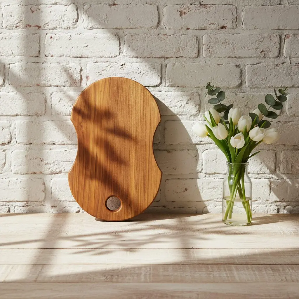 Custom Teak Wood Oval Cutting Board 15×10×1 Inch – Wooden Chopping Board