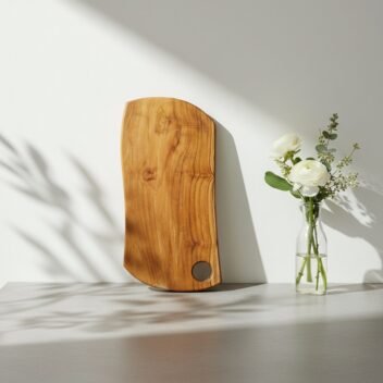Small Live Edge Teak Wood Chopping Board 8×15×1 Inch – Wooden Cutting Board - Image 3