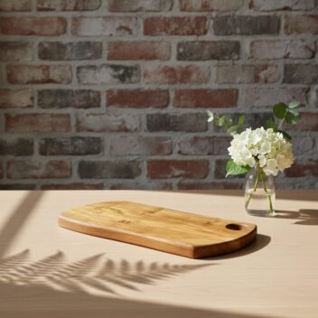 Small Live Edge Teak Wood Chopping Board 8×15×1 Inch – Wooden Cutting Board - Image 4