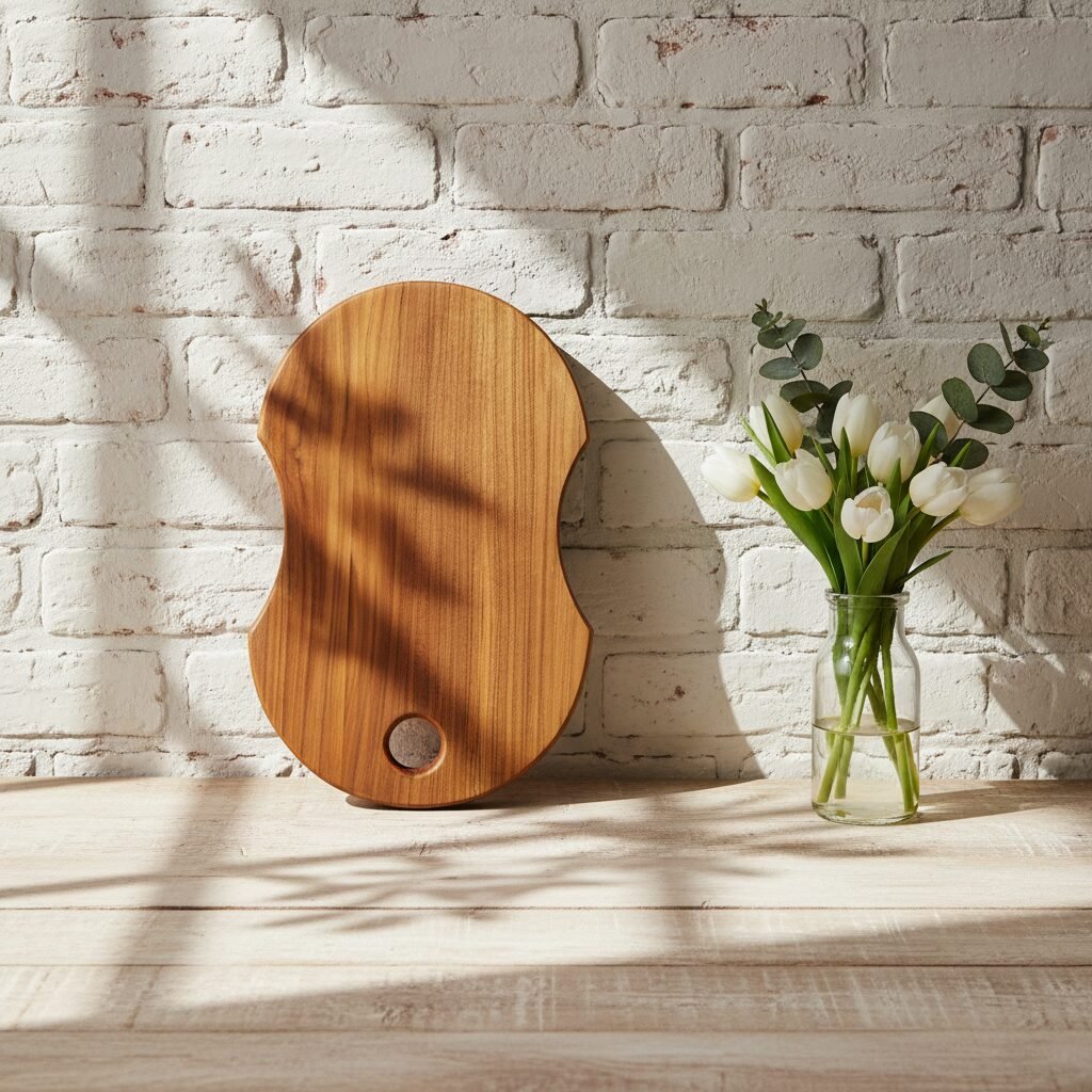 Custom Teak Wood Oval Cutting Board 15×10×1 Inch – Wooden Chopping Board