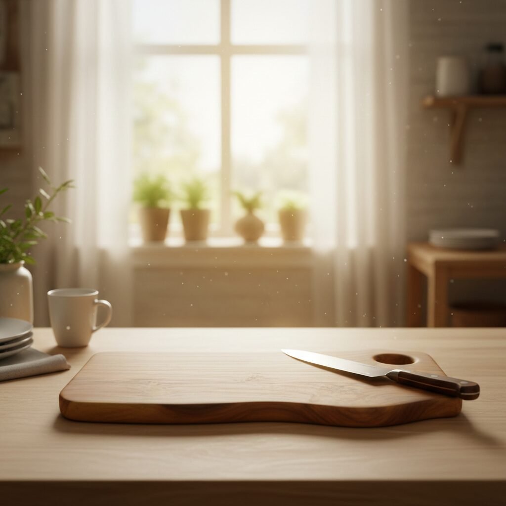 live-edge wooden serving board 14×8×1 inch single-block teak tray with hanging hole