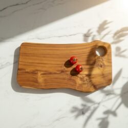 Live Edge Serving Tray with Hanging Hole 14x8x1 inch – Wooden Serving Board