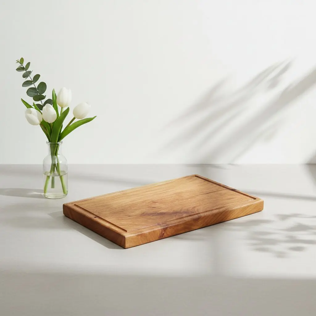neem wood chopping board with juice groove 16×10×1 inch single piece wooden cutting board