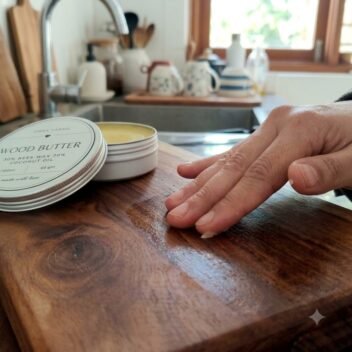 Wood Butter for Chopping Boards 100ml (85g) – Wood Conditioner & Wood Wax | Amra Farms - Image 3