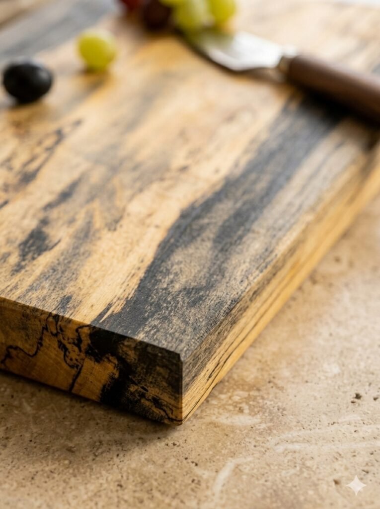 Large Spalted Tamarind Wood Cutting Board 11x18x1 Inch – Wooden Chopping Board - view 3
