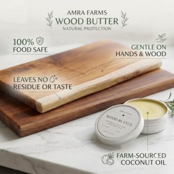 Wood Butter for Chopping Boards 100ml (85g) – Wood Conditioner & Wood Wax | Amra Farms - Image 4