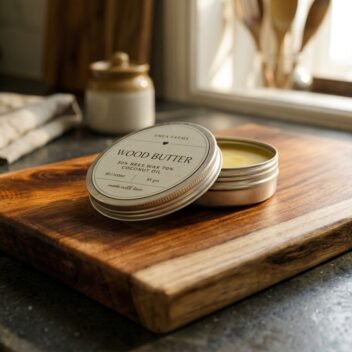 Wood Butter for Chopping Boards 100ml (85g) – Wood Conditioner & Wood Wax | Amra Farms - Image 1