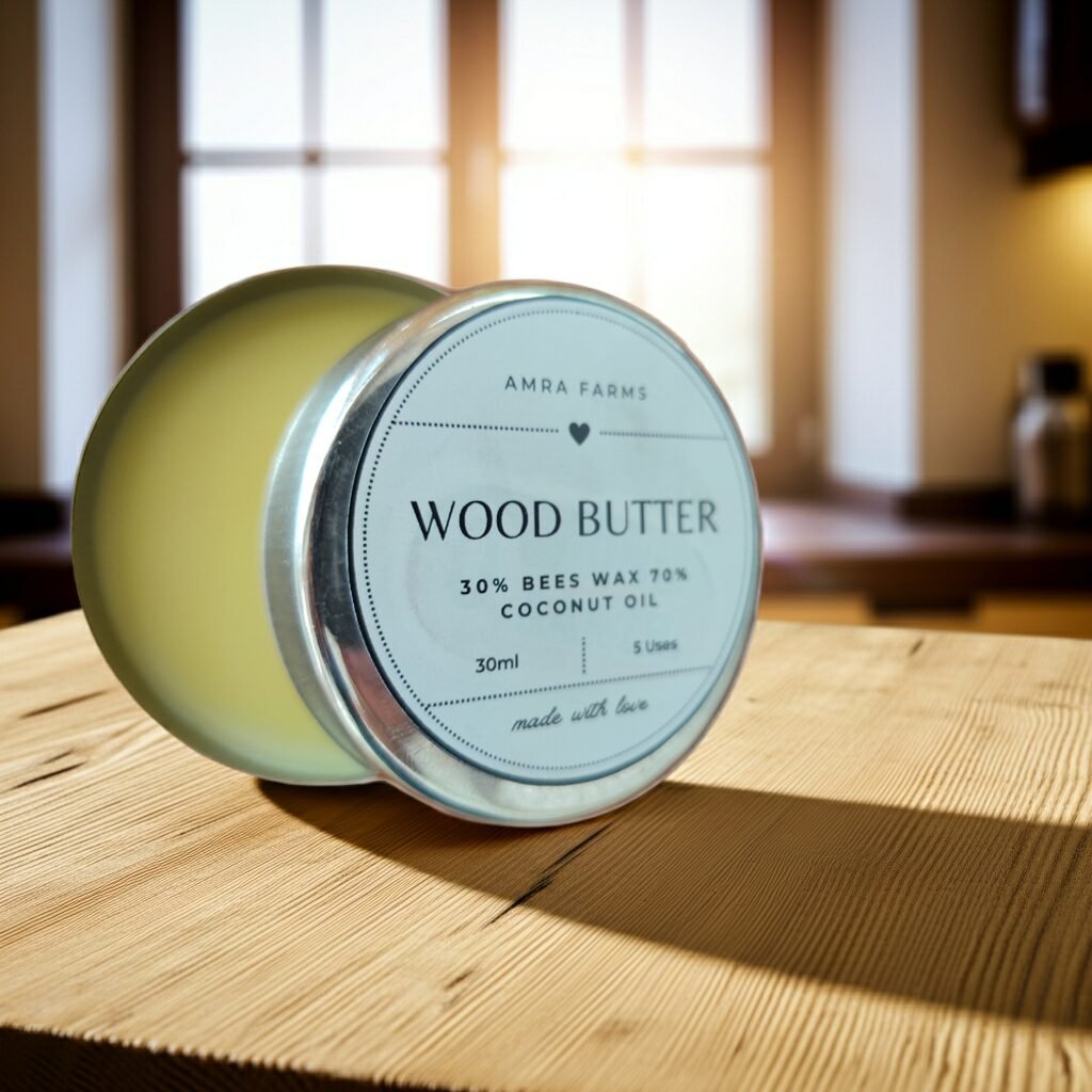 Wood Butter for Chopping Boards 100ml (85g) – Wood Conditioner & Wood Wax | Amra Farms
