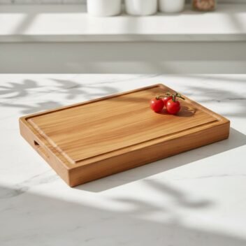 Massive neem wood chopping board 15×22×2 inch with natural wood grain