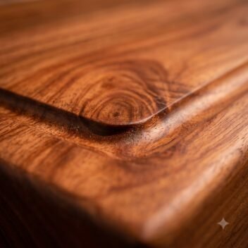 Wood grain cutting board – 2 Inch Thick Single Block Rectangular Teak Wood Chopping Board