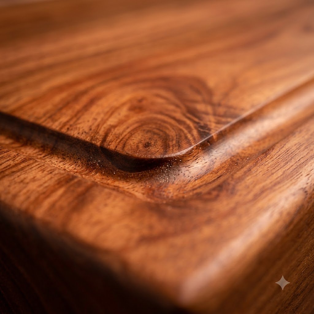 Wood grain cutting board – 2 Inch Thick Single Block Rectangular Teak Wood Chopping Board