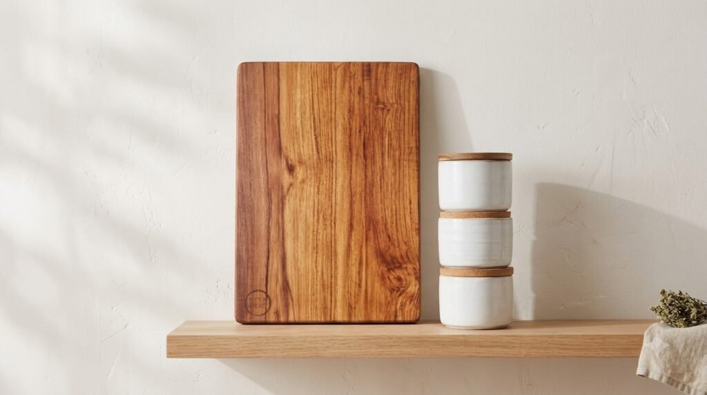 Large Single Block Teak Wood Chopping Board 18×12×1 Inch – Wooden Cutting Board