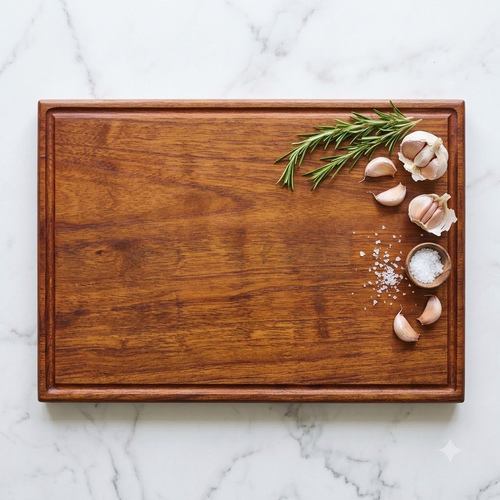 XXL Large Single Block Teak Wood Chopping Board 13×19×1 Inch – Edge Grain Wooden Chopping Board