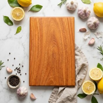 Minimalist Neem wood Chopping board by Amra Farms – view 4